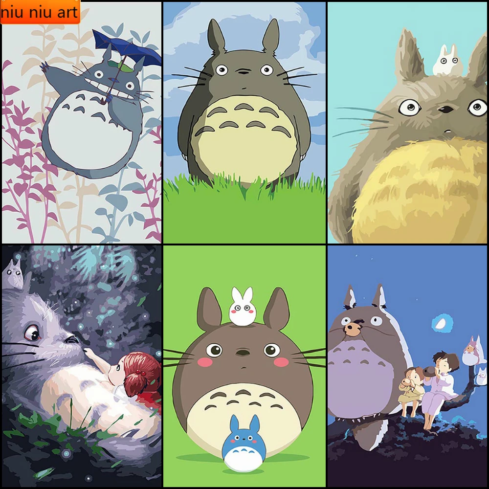 

Diy 5D Diamond Painting Embroidery My Neighbor Totoro Modern Painting Cartoon Anime Cross Stitch Full Round Diamond Gift