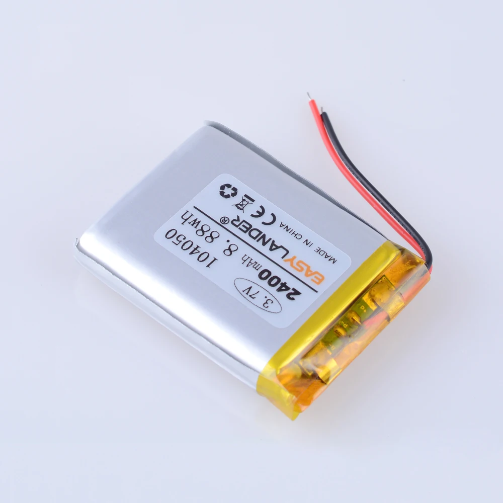 Аккумулятор 2400 мАч 3 7 В Lipo 104050 перезаряжаемый для Dvr GPS MP4 MP5 планшетного ПК