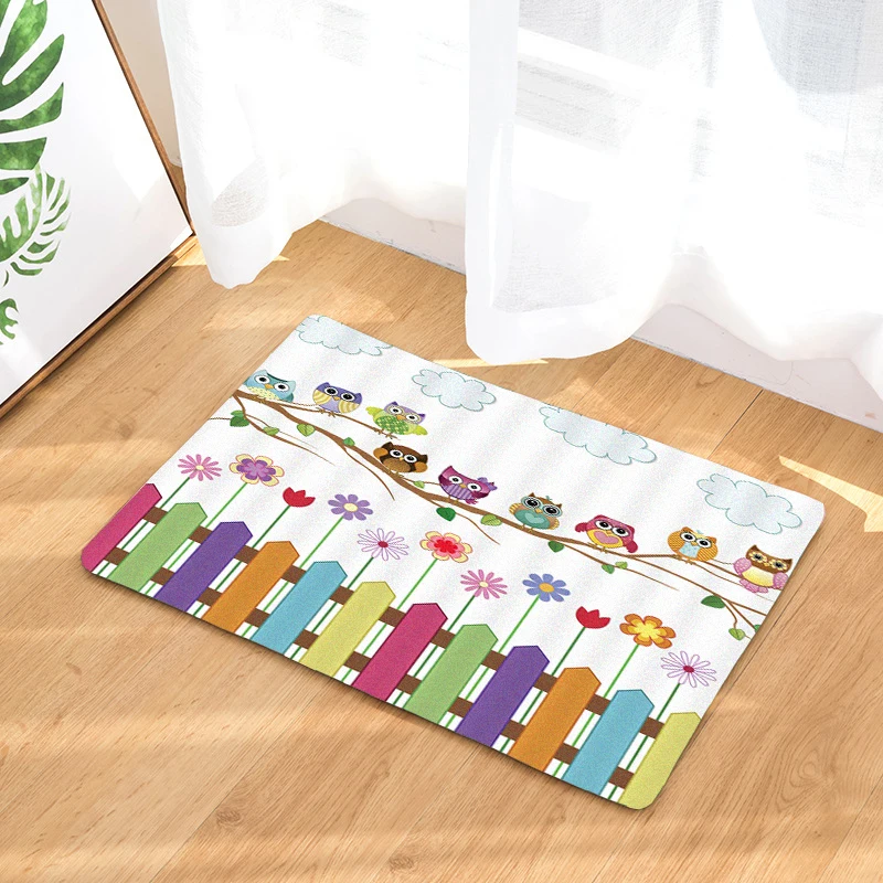 

Нескользящий коврик 45x7, 5 см, коврики для ванной комнаты с 3D принтом милой совы, коврик для ванной, коврик для туалета, фланелевый коврик, ковр...