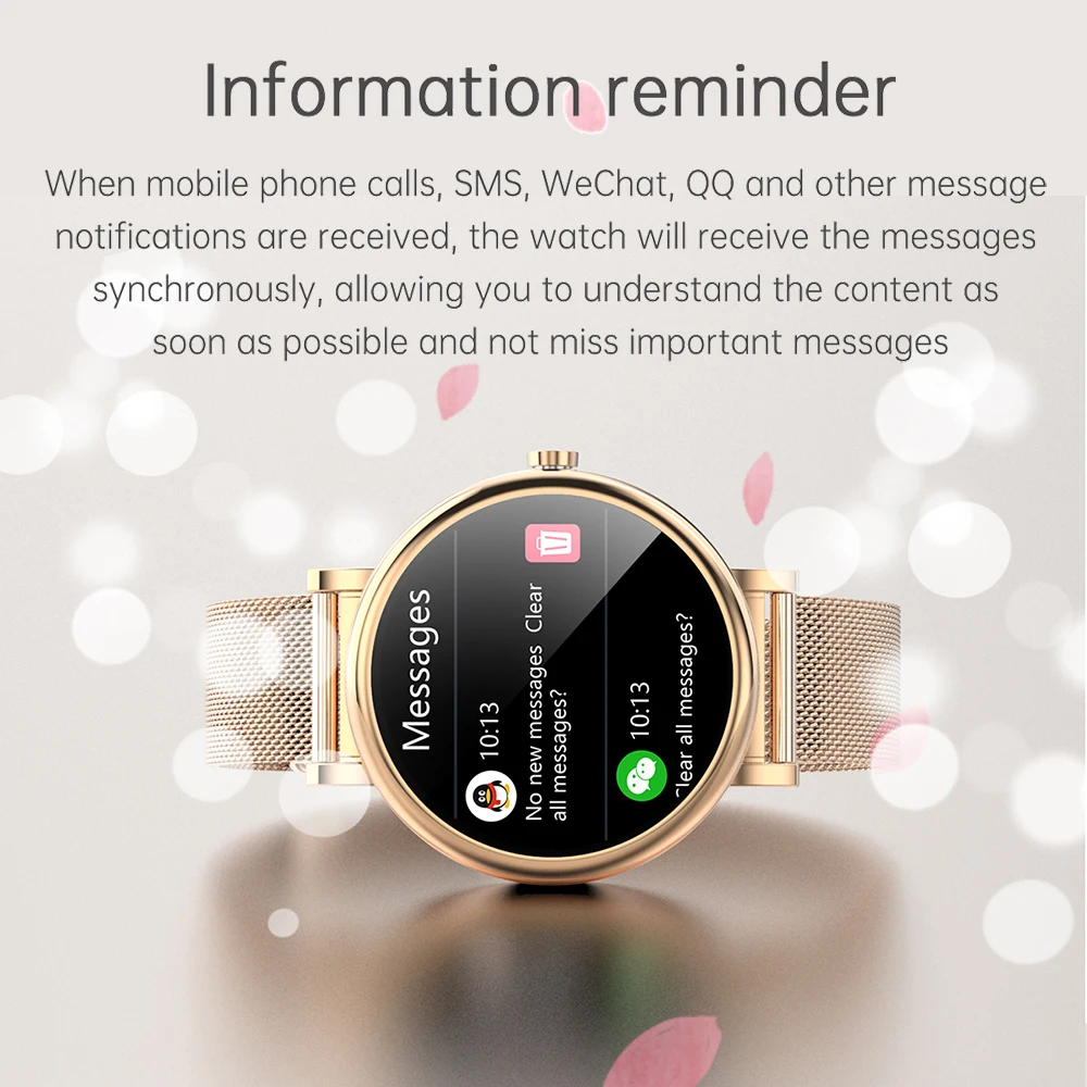 2021 Full Touch Screen Smart Watch Women LW06 IP68 Waterproof Pedometer Heart Rate Sports Smartwatch Fitness Bracelet for Lady