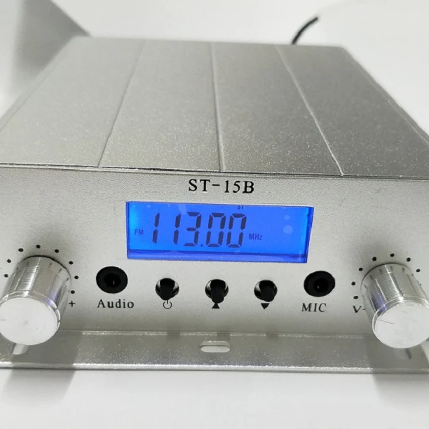 

15 Вт FM вещания передатчика ST-15B V3 ТНК стерео PLL фм-радио вещательной станции с 76 МГц-113 МГц