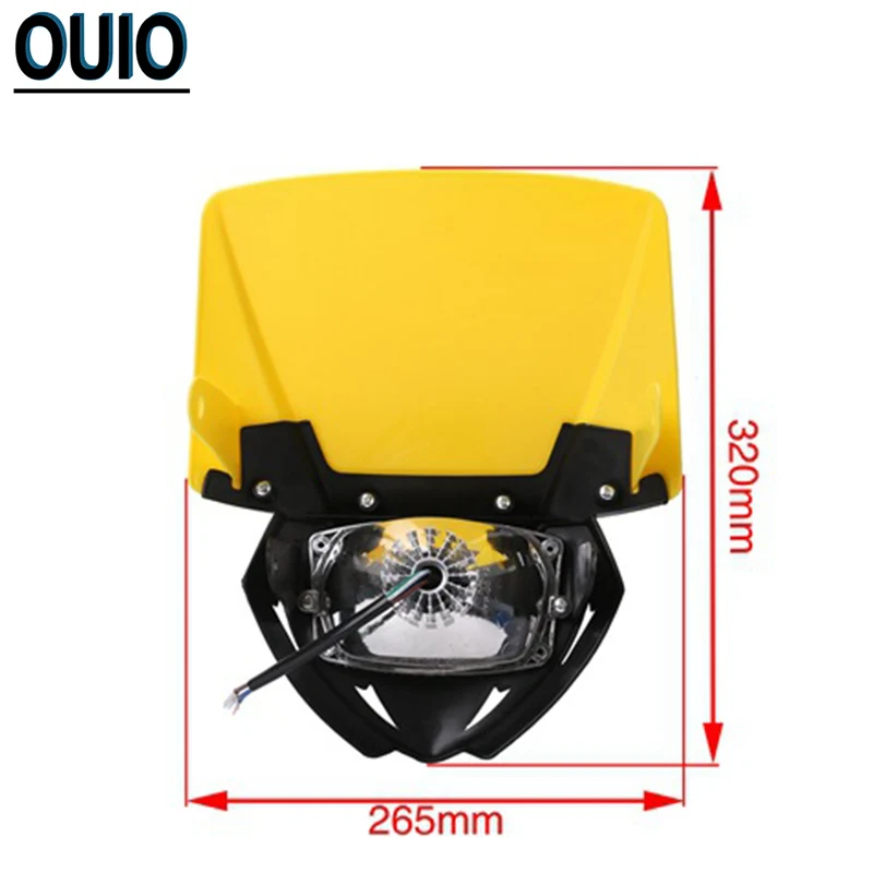 Мотокросс 2 рядная светодиодный маска на фару 12V H4 головной свет обтекатель