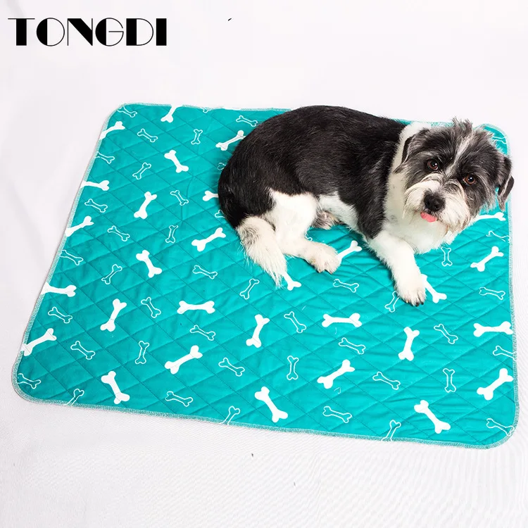 

TONGDI Pet Puppy Dog Cat Pee Pads Mat Carpet Rug Cartoon Printing Waterproof Reusable Diaper Urine Training Travel Eco-friendly