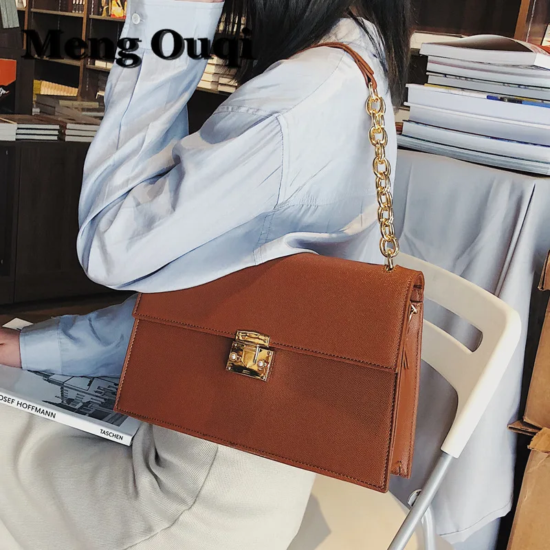 

Luxury Brand Handbag 2020 Fashion New High Quality PU Leather Women's Handbag Large Tote Bag Lock Chain Shoulder Messenger Bags