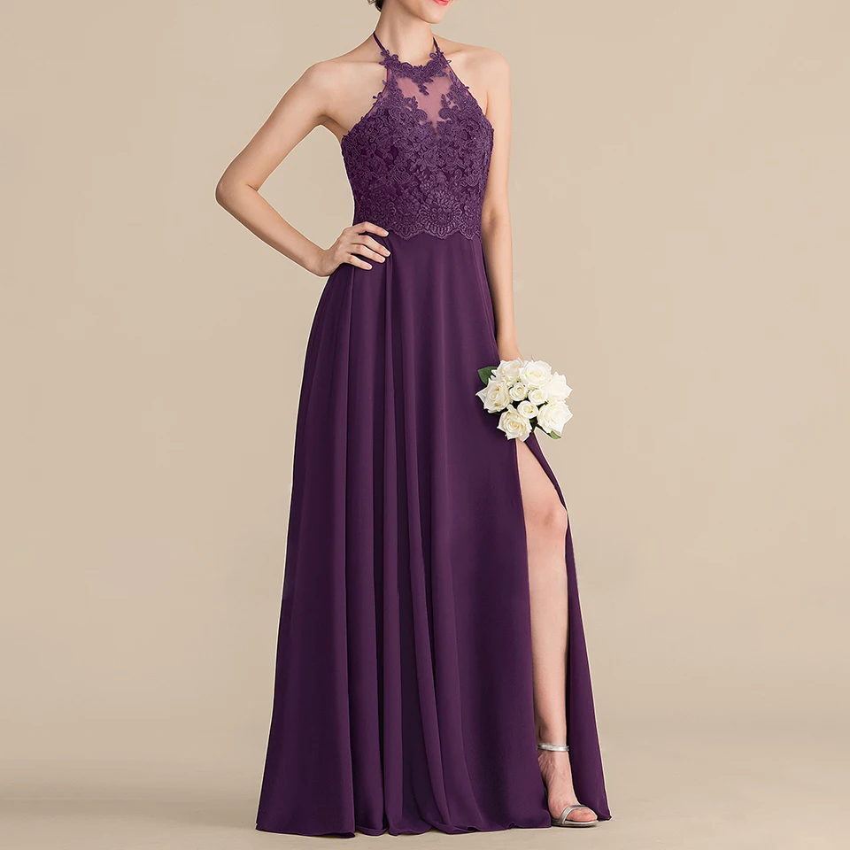 Выпускной вечер/вечернее платье А-силуэт/принцесса хальтер без рукавов длиной до