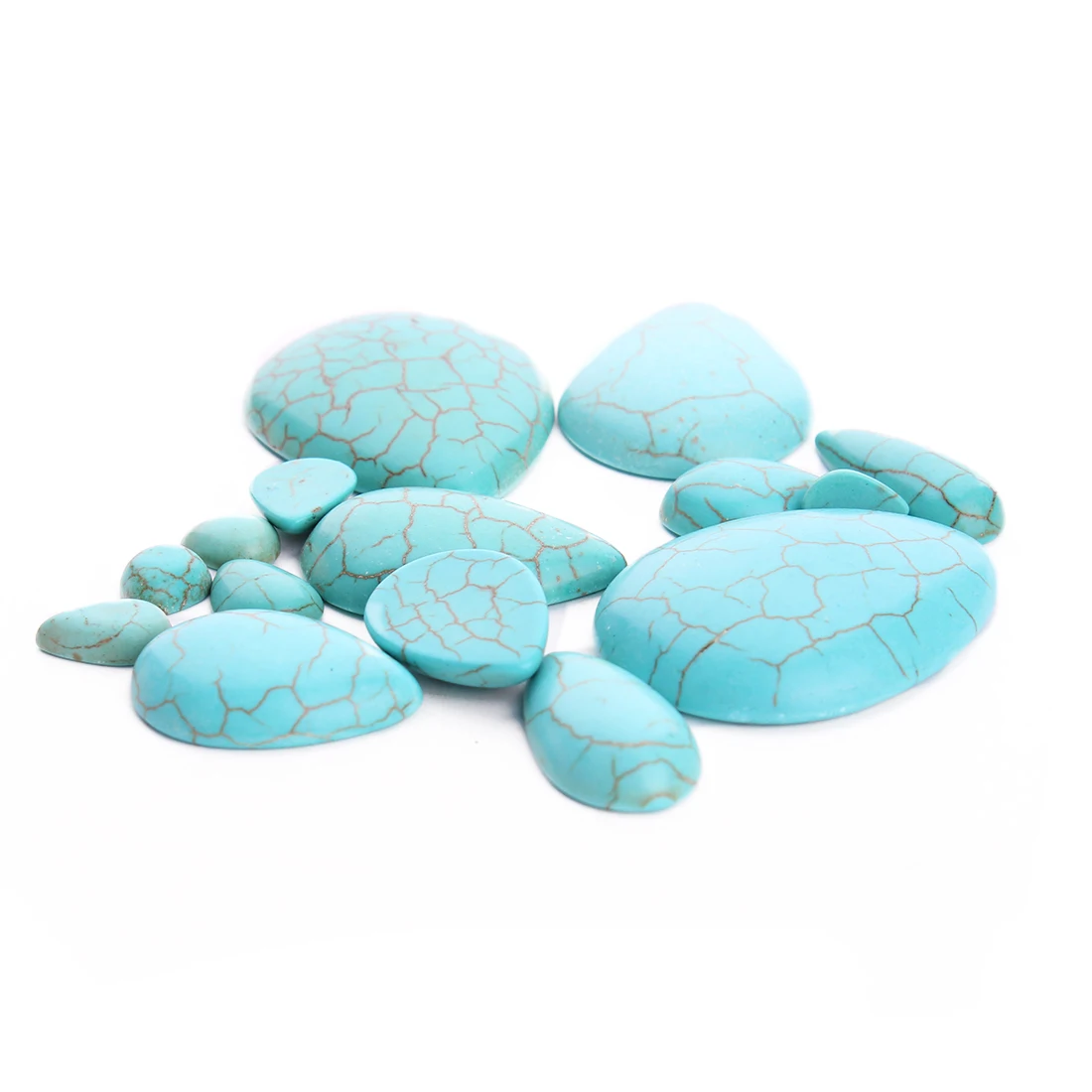 

10 Pcs/lot DIY Jewerly Cabochons Beads Irregular Synthetic White Howlite Flat Back Drop Water Natural Stone