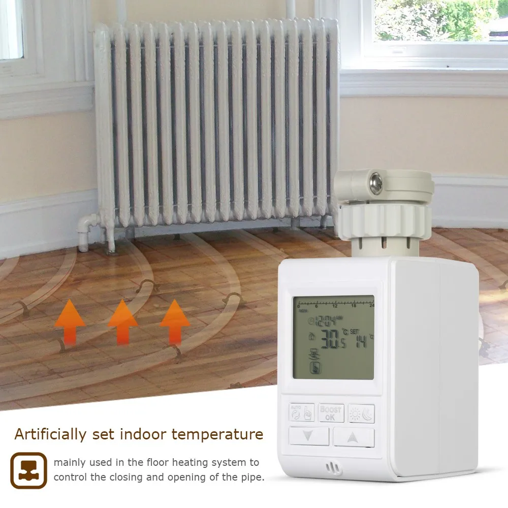 Программируемый таймер TRV термостатический радиатор клапан привод термостат для