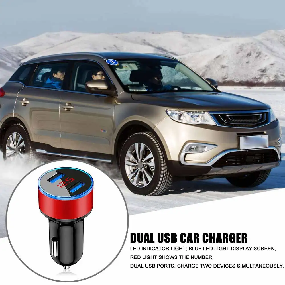 

2021 Car Charger LED Light Indicator For Iphone 12 Xiaomi Redmi Huawei Samsung Charge Charger Usb Chargers Adapter
