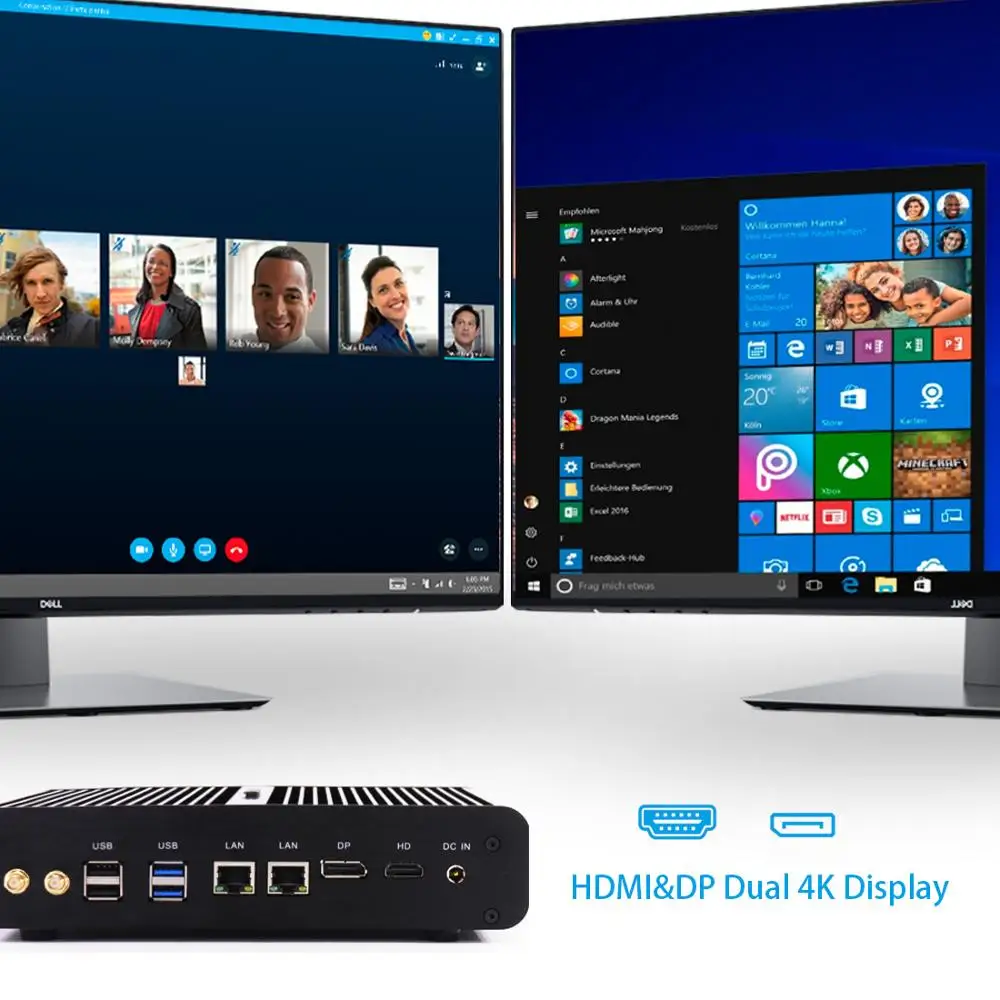 NUC i7 10510U 8550U i5 7260U 8250U двойной LAN мини компьютер Windows 10 ITX материнская плата