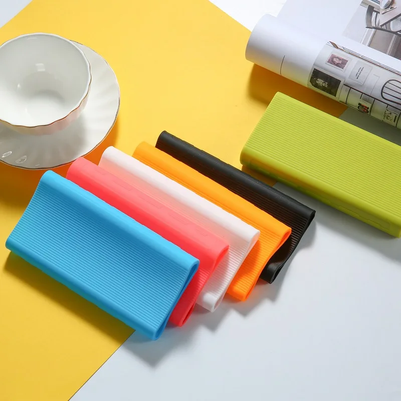 Внешний аккумулятор, силиконовый защитный чехол, чехол для Xiaomi power bank 3, 20000 мА/ч, двойной USB порт, защитный чехол