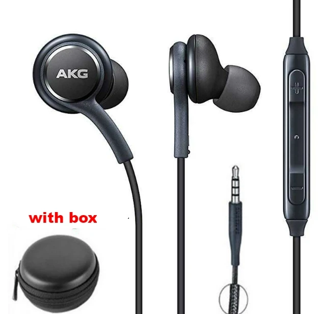 black with box S8 IG955 Earphones 3.5mm In-ear Wired Mic Volume Control Headset for huawei xiaomi Samsung Galaxy S10 S9 S3 S7 S6 S5 Smartphone - Цвет: black with box