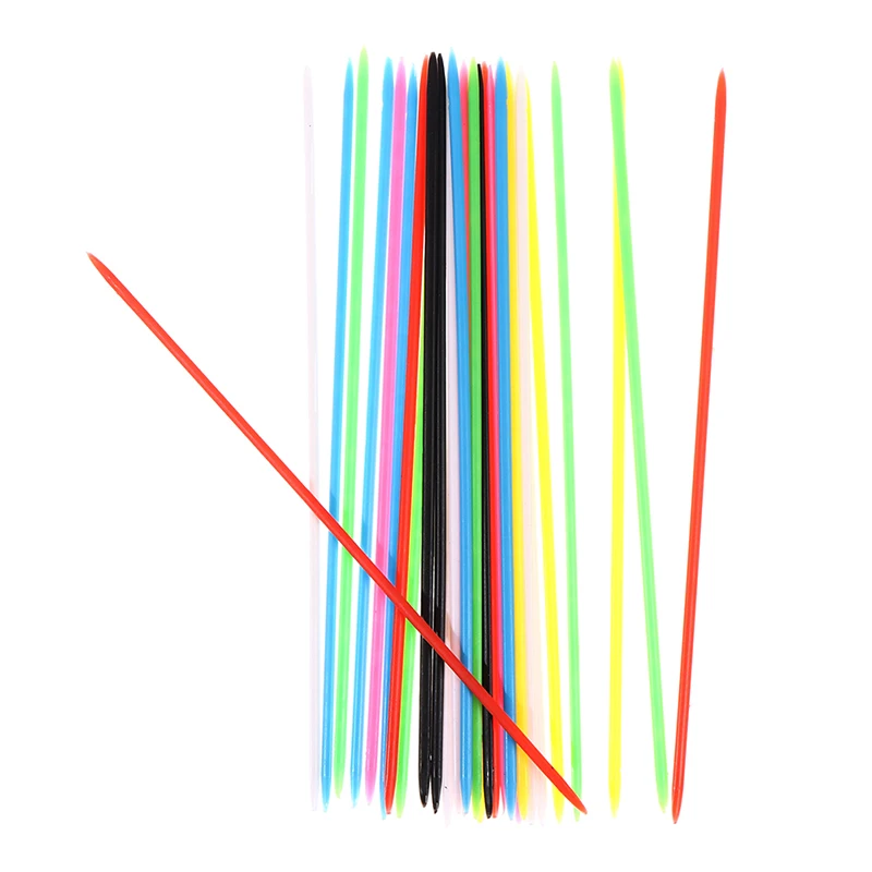 Palos de p&uacute;as con caja de juego para ni&ntilde;os, juguete educativo tradicional de pl&aacute;stico colorido, Mikado, Spiel, 30 Uds., gran oferta-4