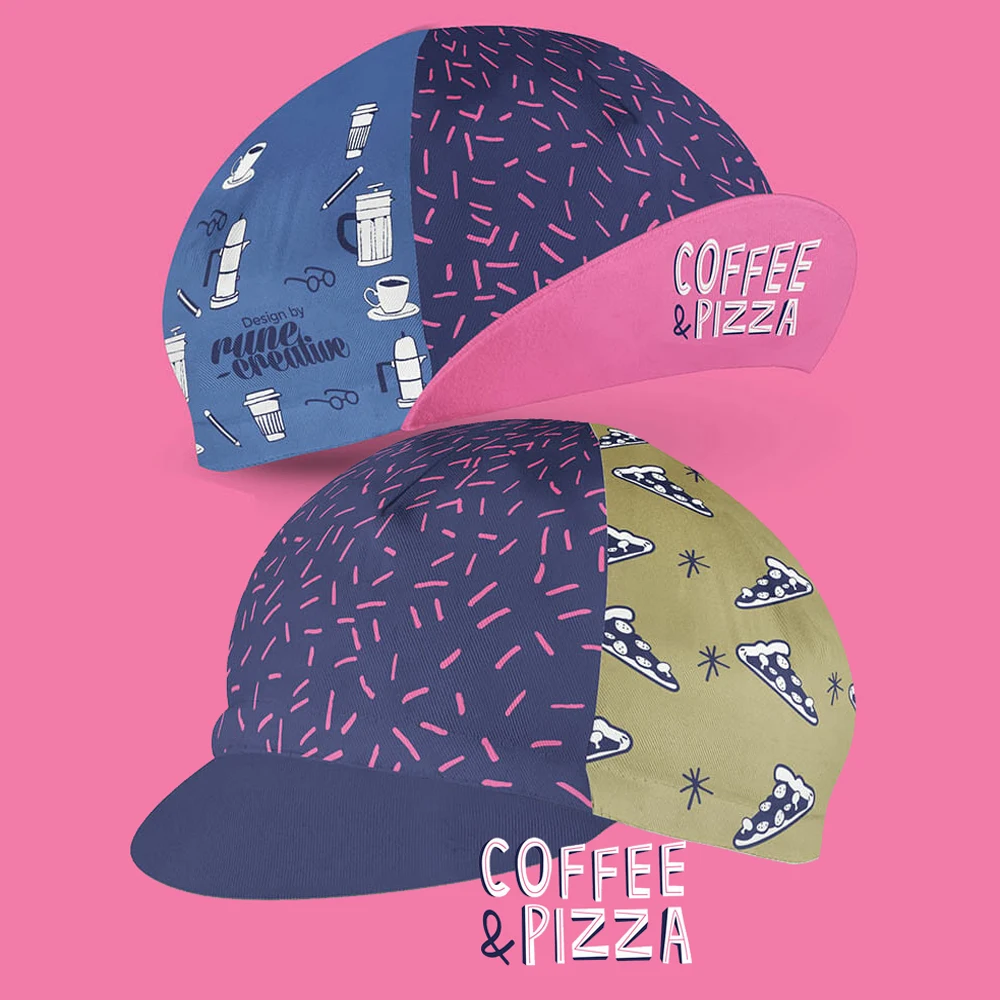 Coffee Pizza New Classical Cycling Caps OSCROLLING Gorra Ciclismo Unisex | Спорт и развлечения