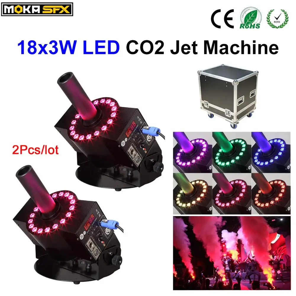 Чехол для самолета с 2 автоматами co2 led dmx jet генератор дыма распылительная машина