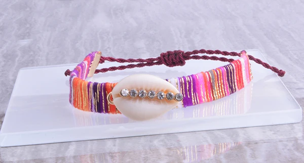 moda bohemian puka cowries эмалированная оболочка из хлопчатобумажной нити браслет ножной браслет женская Фенечка Женская бижутерия - Окраска металла: С черным покрытием, нанесенным краскопультом