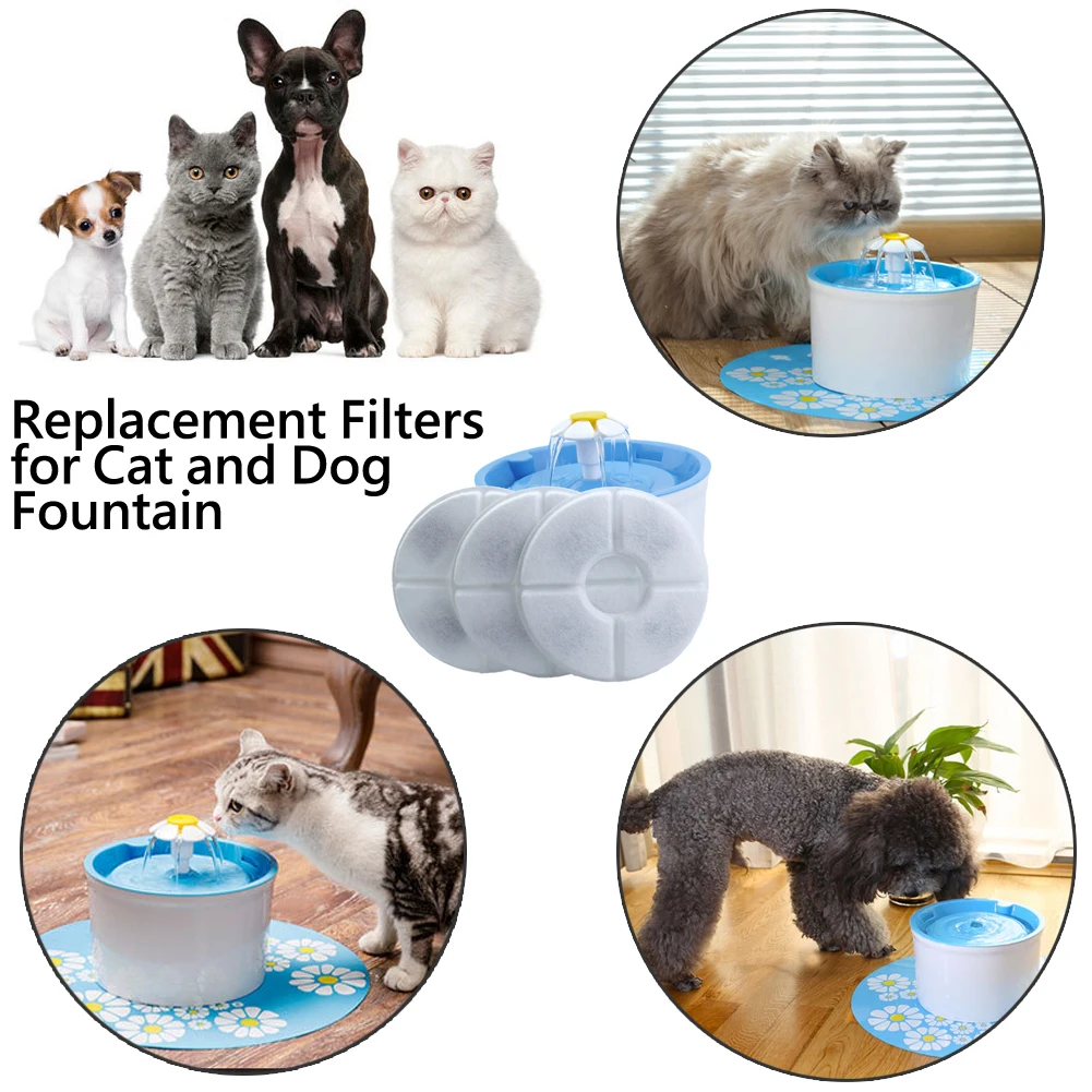 

Cat Water Fountain Filter 8 Pack, Ion Exchange Resin & Active Carbon Pet Dog and Cat Water Fountain Replacement Filters for