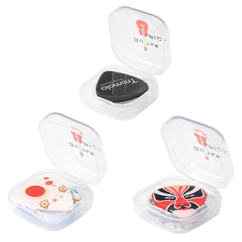 

3pcs Electric Guitar Picks Acoustic 2.5mm Thickness Ukulele Ethnic Plectrum Sichuan Opera Face Guitar Pic Instrument Accessories
