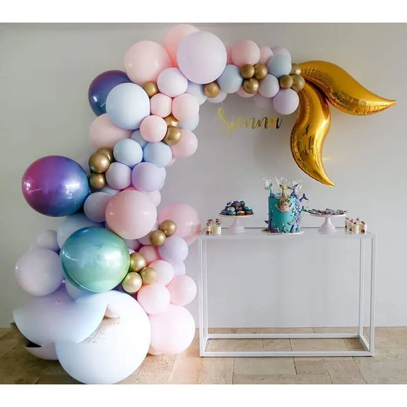 102 шт. хромированные золотые фотообои фиолетовый розовый синий комплект для