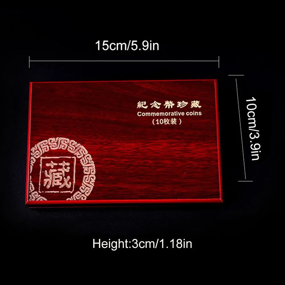 Регулируемый Деревянный чехол с 10 монетами органайзер контейнер для хранения