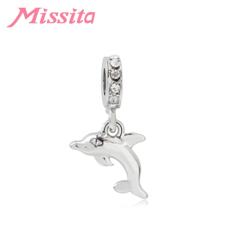 MISSITA 2019 новый милый дельфин животные бусины подходит к оригинальному бренду Шарм