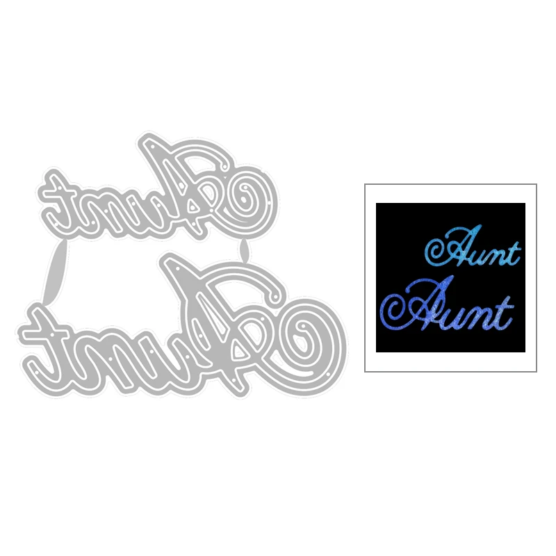 2020 новые английские слова тетушки металлический Трафаретный вырубной Штамп для