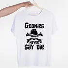 Летняя Повседневная модная футболка унисекс с круглым вырезом и короткими рукавами, мужская футболка The Goonies Never Say Die Astoria, Орегон