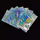 100 шт. прозрачные сумки с застежкой-молнией, сумка для хранения косметики, ювелирные изделия, серьги, женская косметичка из ПВХ, Самоуплотняющаяся