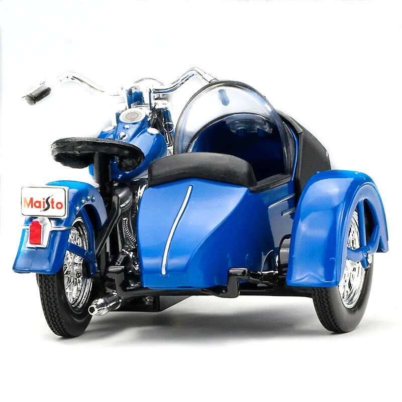 

Трехколесный велосипед Maisto 1:18 Blue 1952 Harley-Davidson FL HYDRA GLIDE, металлическая Литая модель мотоцикла, коллекционная игрушка, мини-мото в подарок