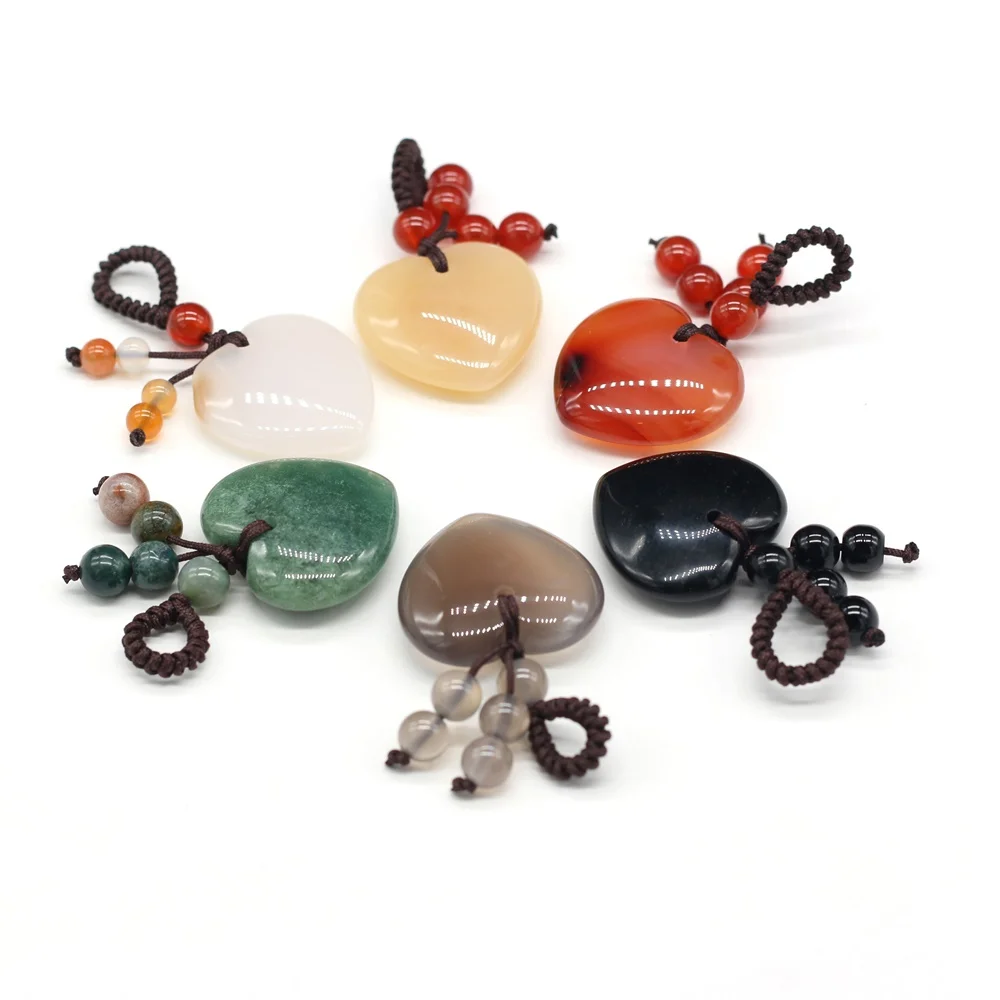 Подвески из натурального каменный брелок агата красного аметиста опала для