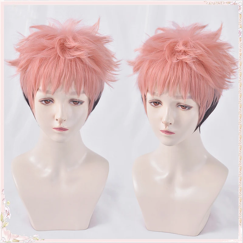 

Itadori Yuji Jujutsu Kaisen Cosplay Wigs Anime Hair Synthetic Short Straight Heat Resistant Costume Free Wig Cap