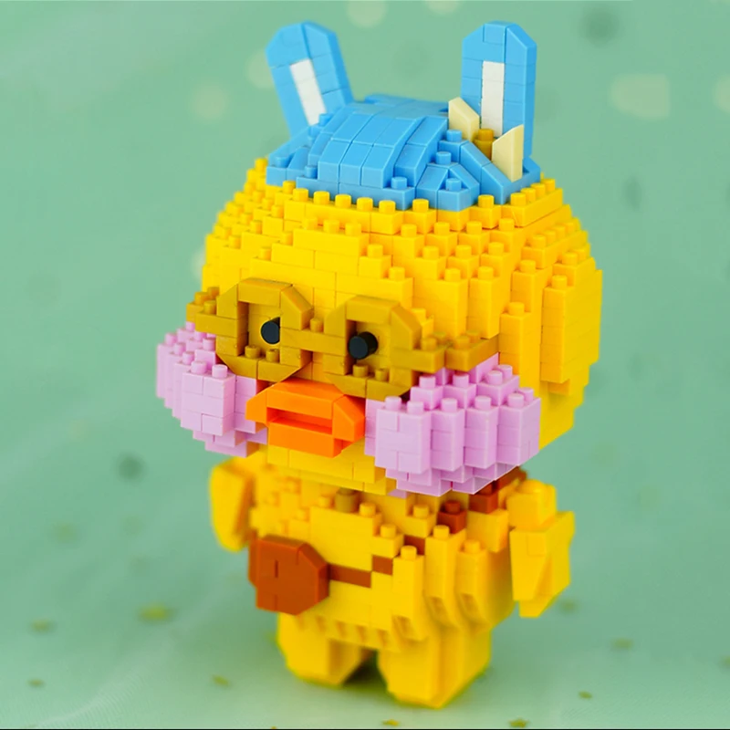 LOZ 9773 Animal World Cartoon Yellow Glasses Duck Pet 3D Model DIY Mini Diamond Blocks Bricks Building Toy for Children no Box | Игрушки и