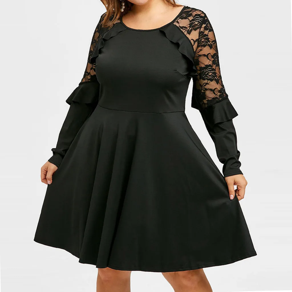 Женское платье большого размера модное женское Повседневное плюс на молнии с О