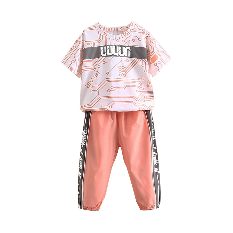 

Baby Suit 2021 Summer New Girl Children's Clothing Children's Short-sleeved T-shirt Nine-point Pants