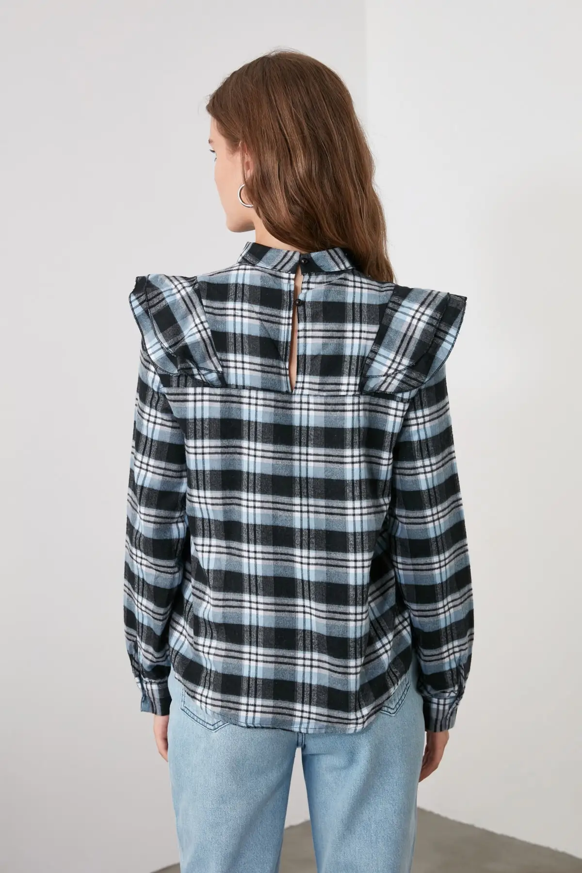

Trendyol Plaid Bluz TWOAW21BZ0484