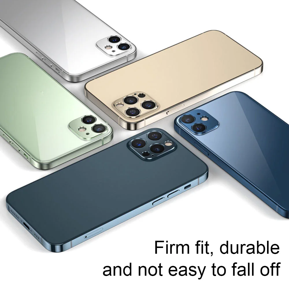 

For iPhone 12 Pro Max Mini Camera Lens Protective Ring Case Back Protector For iPhone12 Pro Metal Alloy Cover Phone Accessories