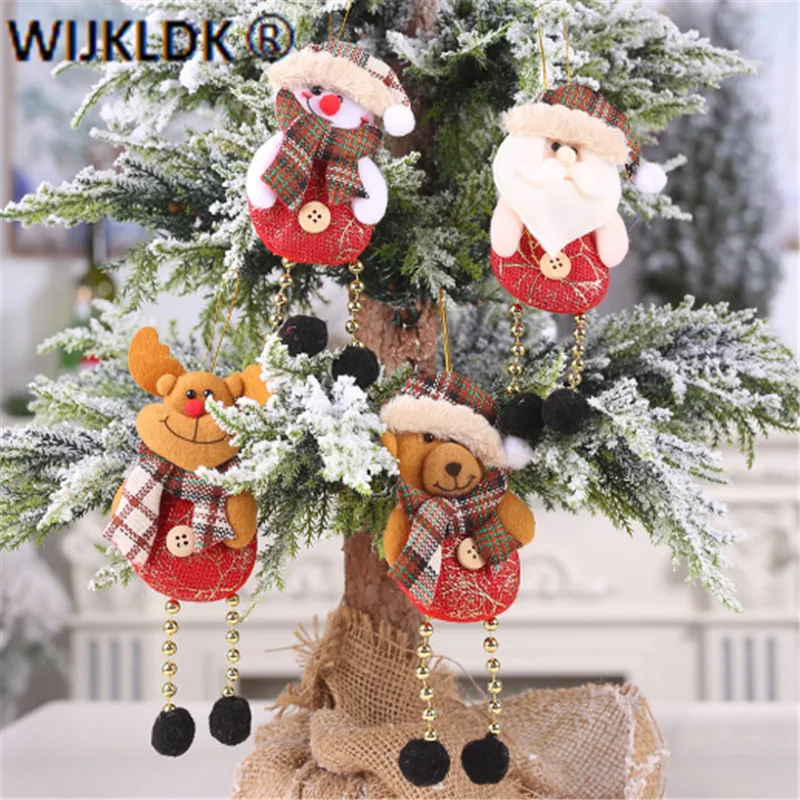 Navidad 2021 подвеска на рождественскую елку пожилой снеговик лося кукла клетчатая