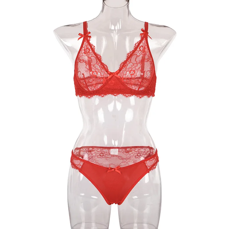 Женское кружевное нижнее белье 2021 blast сексуальное модное с бантом комплект из