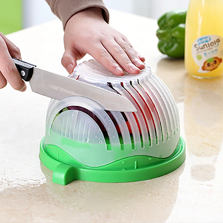 Creative Salad cutting bowl 60Second Cutter Bowl Kitchen Gadget Fruit Vegetable Chopper Slicers Maker | Дом и сад