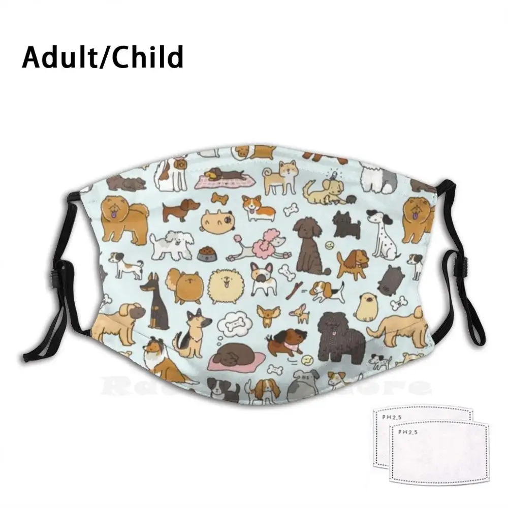 Маска-антипылевая моющаяся с принтом для собак | Аксессуары одежды