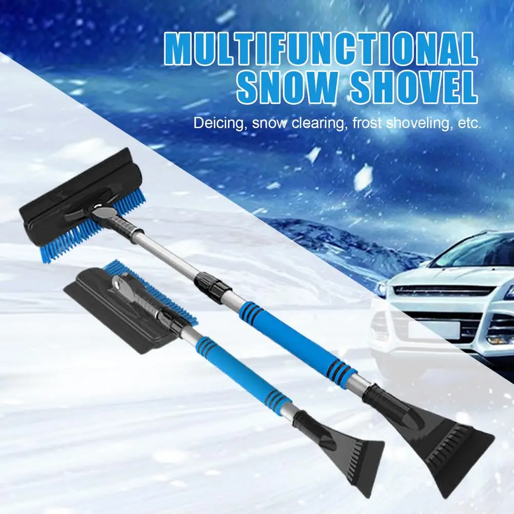 4-in-1 Extendable Snow Shovel Ice Scraper Brush Water Remover For Car Auto Frost Windshield Cleaner Winter Tool | Автомобили и