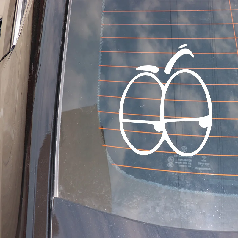 

YJZT 13.6X16.4CM Despising Eyes Personality Vinyl Car Sticker Window Decoraiton Decal C25-1011