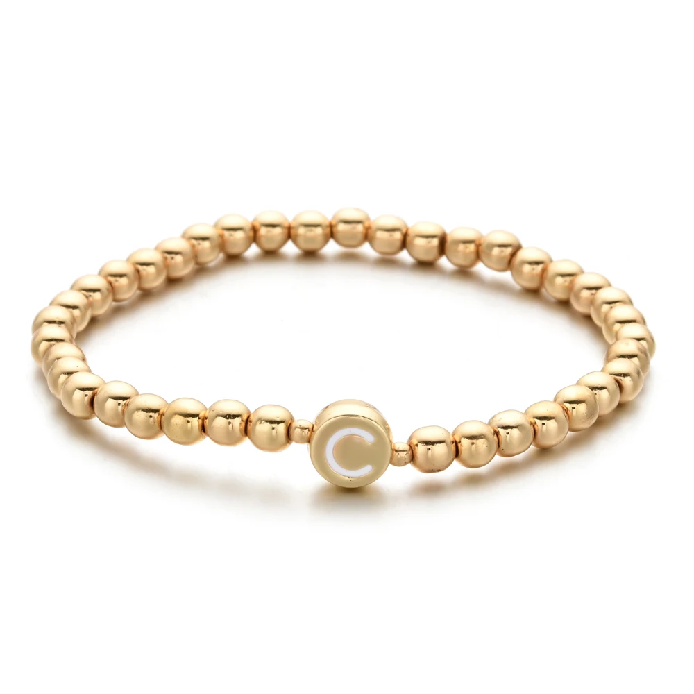 

ZMZY DIY Boho New A-Z Letter Bracelets for Women Jewelry Fashion Pulseras Mujer Moda High Quality Gold Plated Beads Armband