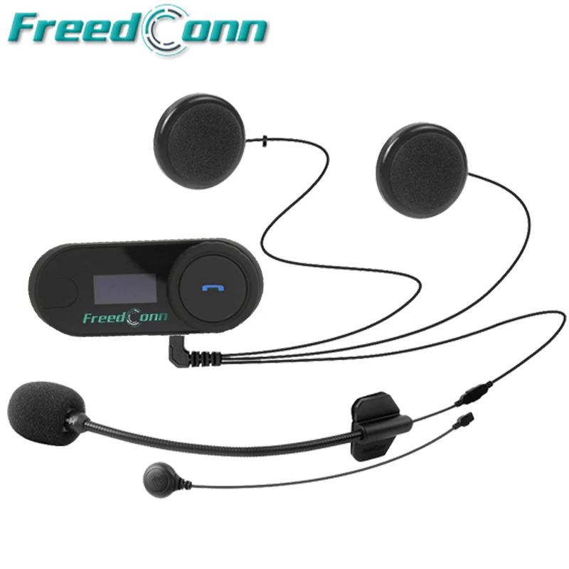 Гарнитура для мотоциклетного шлема FreedConn TCOM-SC BT Bluetooth-гарнитура 2 в 1 с ЖК-экраном и