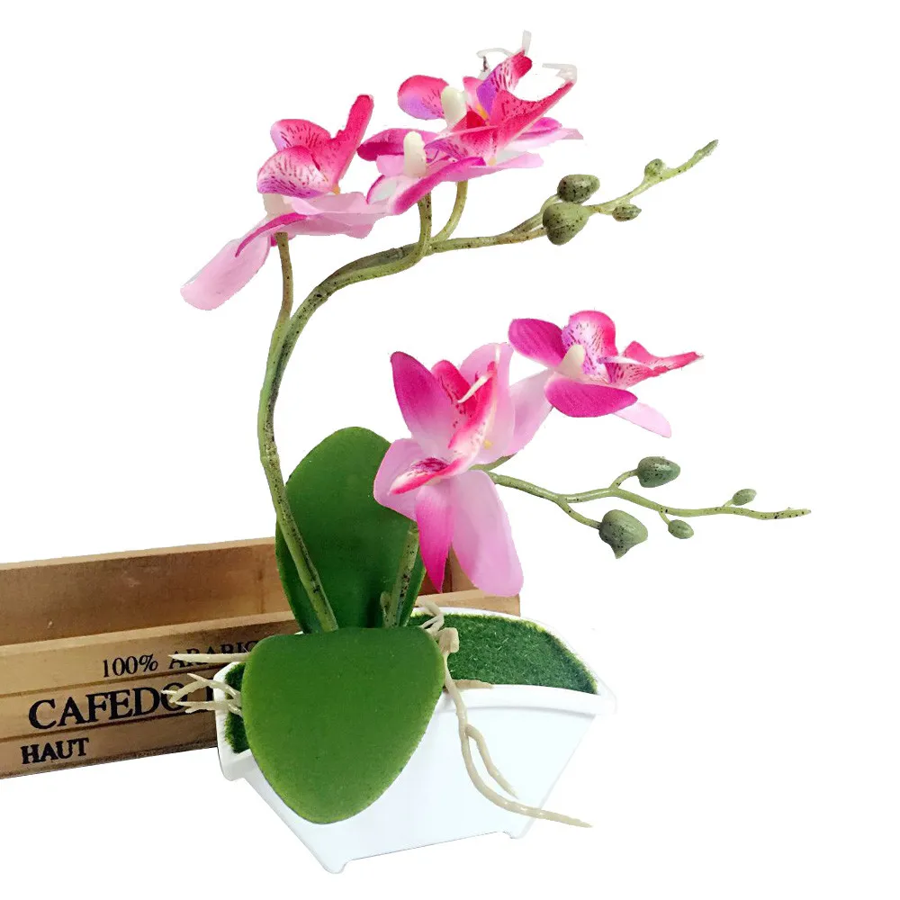 Двойная вилка бабочка Орхидея растения бонсай креативный цветок аранжирование