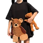 Футболка женская плюшевая с вышивкой, милая заплатка 