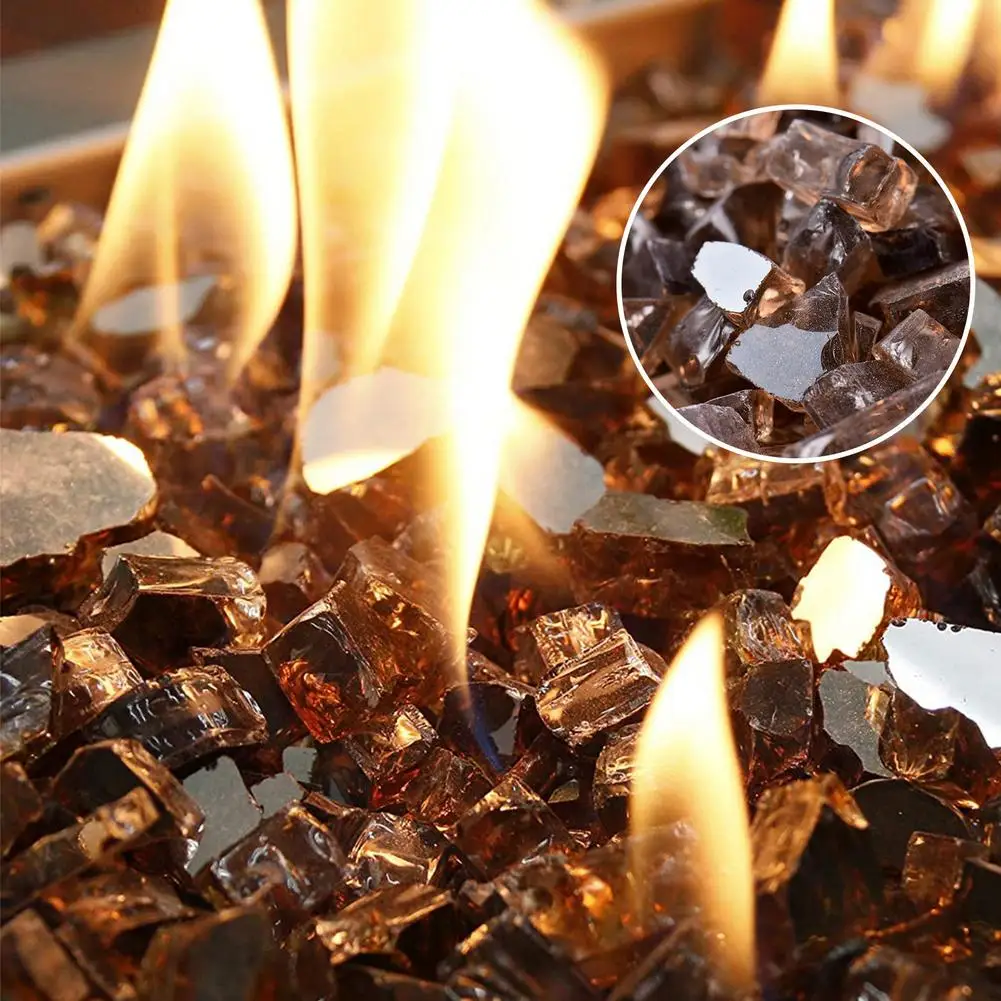 

Blue Fire Glass Reflective Tempered Glass for Propane Fireplace