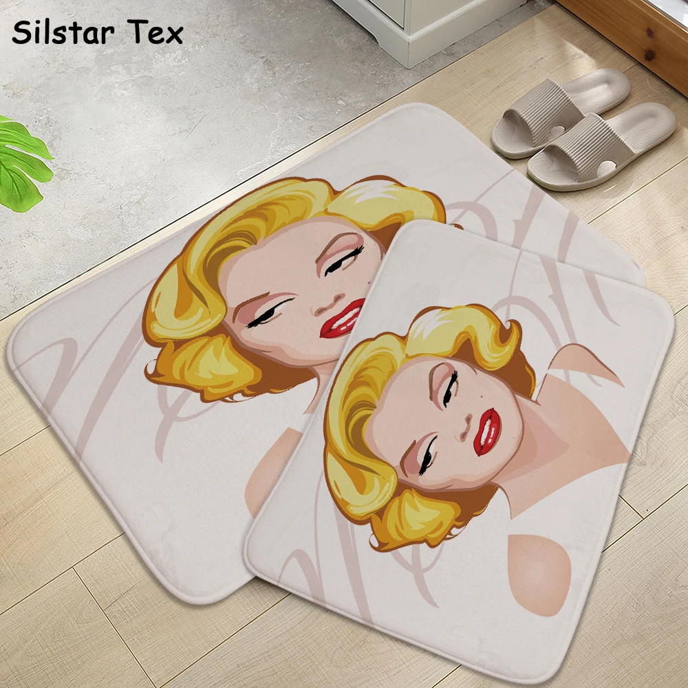 

Silstar Tex Drama Character Doormat Sexy Monroe Printing Carpets 3D Printing Decorative Pad Kitchen Mat/Rug Non-slip