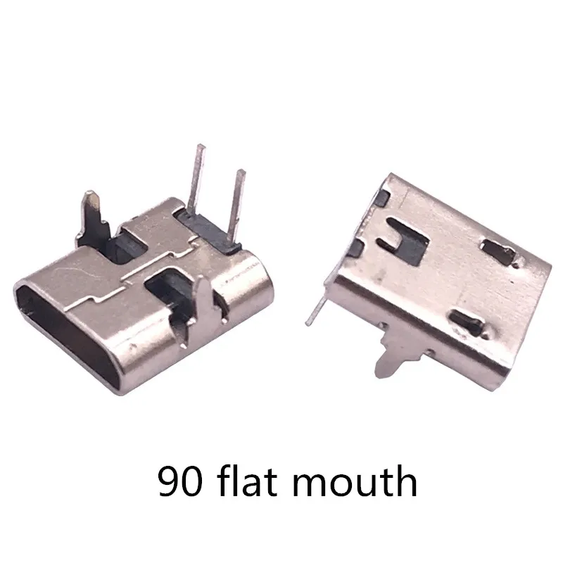 20 шт микро Usb 2Pin 90/180 градусов B Тип гнездовой разъем для Мобильный телефон Micro