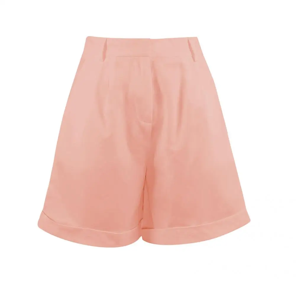 

Lady Popular Solid Color All Match Shorts Shorts Loose Shorts Crimping for Party