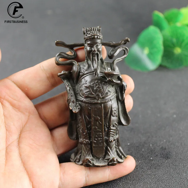 Винтажные бронзовые статуи бога богатства долголетия украшения для дома